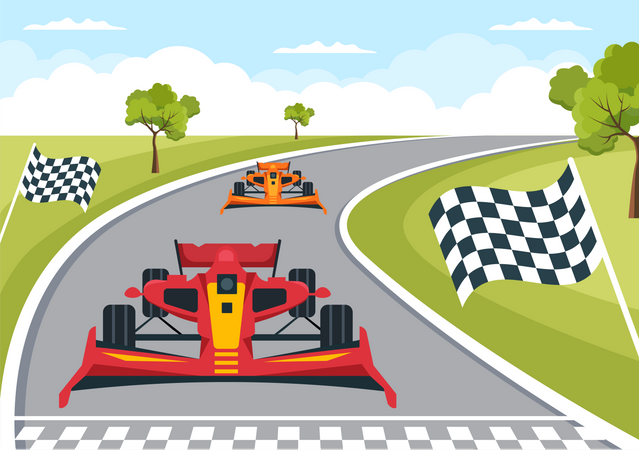 F1 Race Illustration