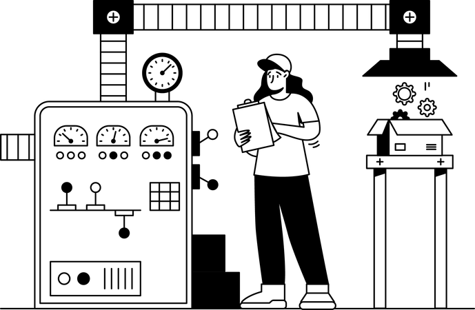 Fabriquer avec des machines  Illustration