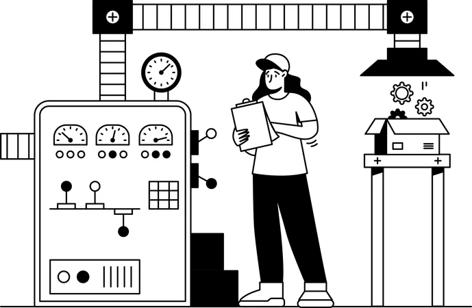 Fabriquer avec des machines  Illustration