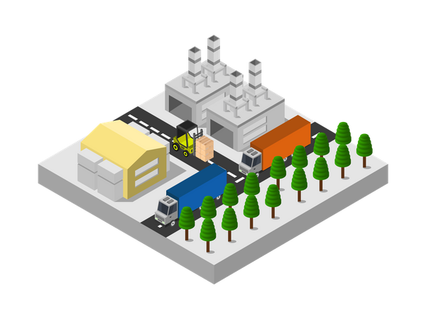 Fabrik  Illustration