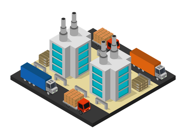 Fabrik  Illustration