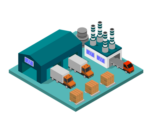 Fabrik  Illustration