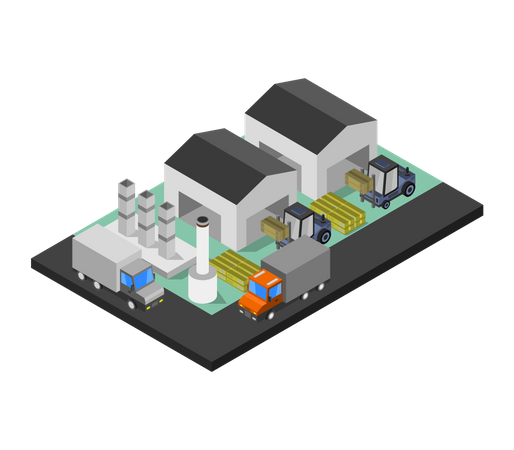 Fabrik  Illustration