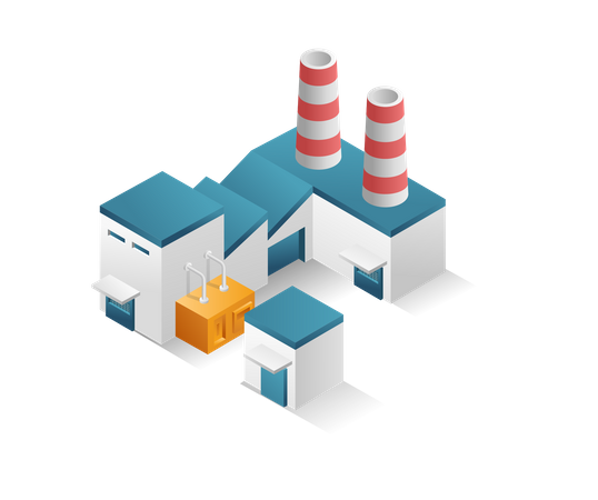 Fabrik  Illustration