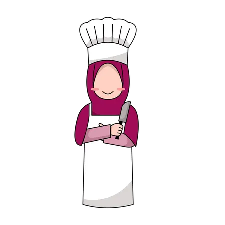 Logotipo Do Chef Muculmano Ilustração