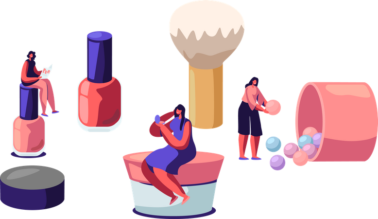 Face Care and Beauty Illustration