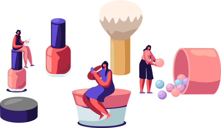 Face Care and Beauty  Illustration