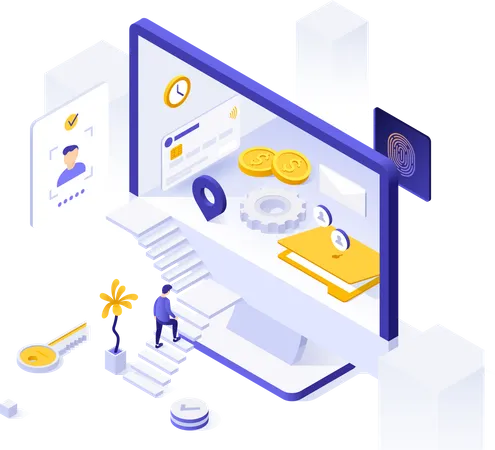 Face detection security  Illustration