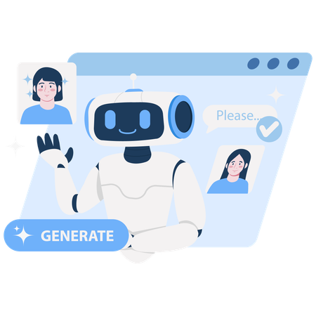 Face Generation AI  Illustration