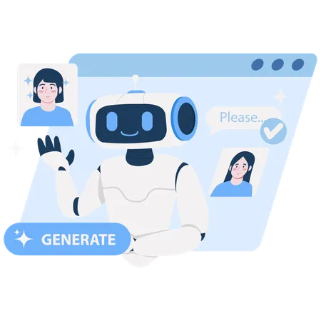 Face Generation AI  Illustration