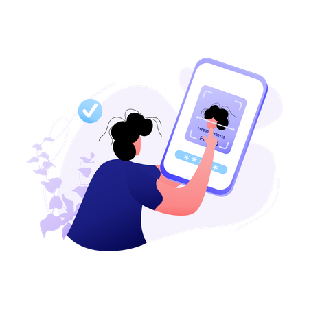 Face ID-Authentifizierung  Illustration