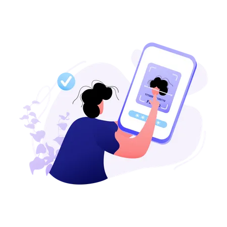 Face ID-Authentifizierung  Illustration