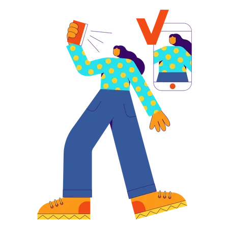 Face id security  Illustration