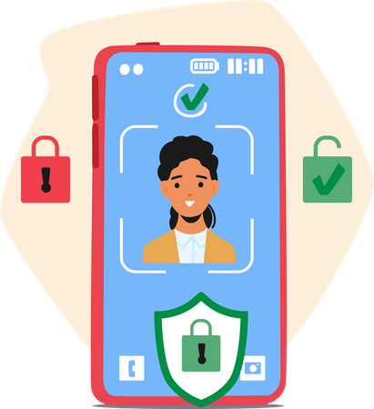 Face locked  Illustration