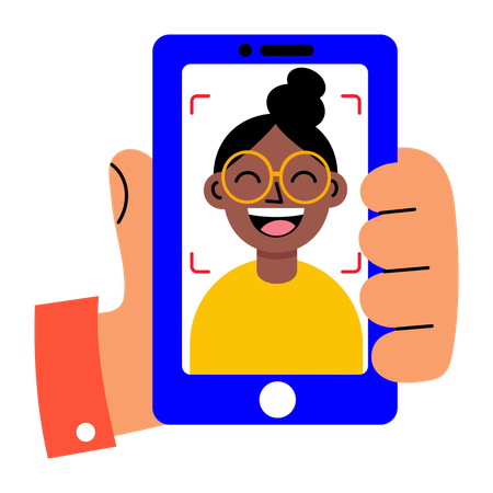 Face recognition done by AI  Illustration