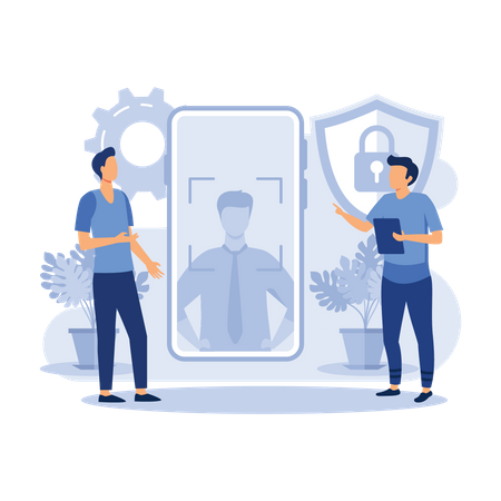 Face Recognition Technology  Illustration