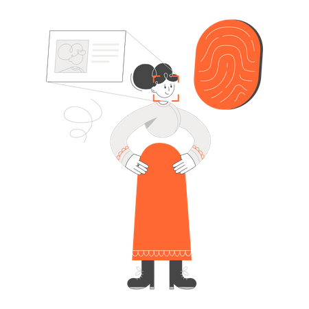 Face Security  Illustration