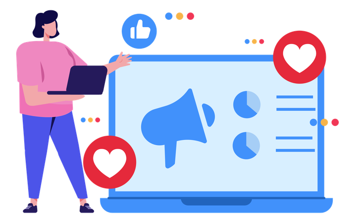 Facebook Advertising  Illustration