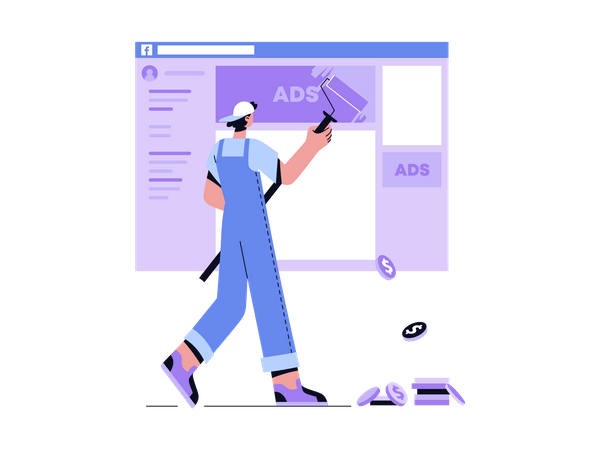 Facebook Advertising  Illustration