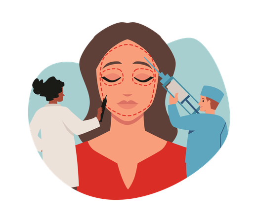 Facial plastic surgery  Illustration