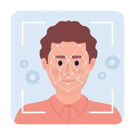 Facial recognition technology  Illustration