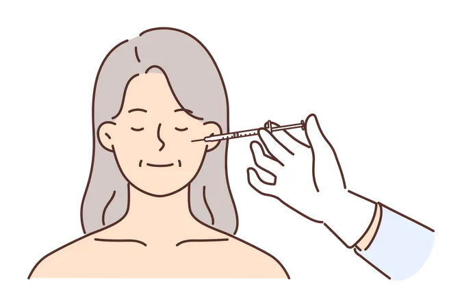 Facial treatment  Illustration
