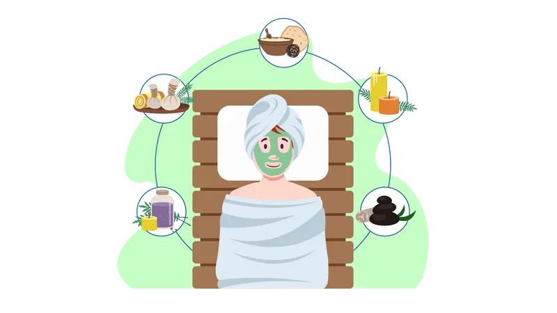 Facial treatment  Illustration