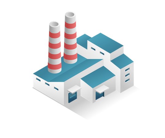 Factory and chimney  Illustration