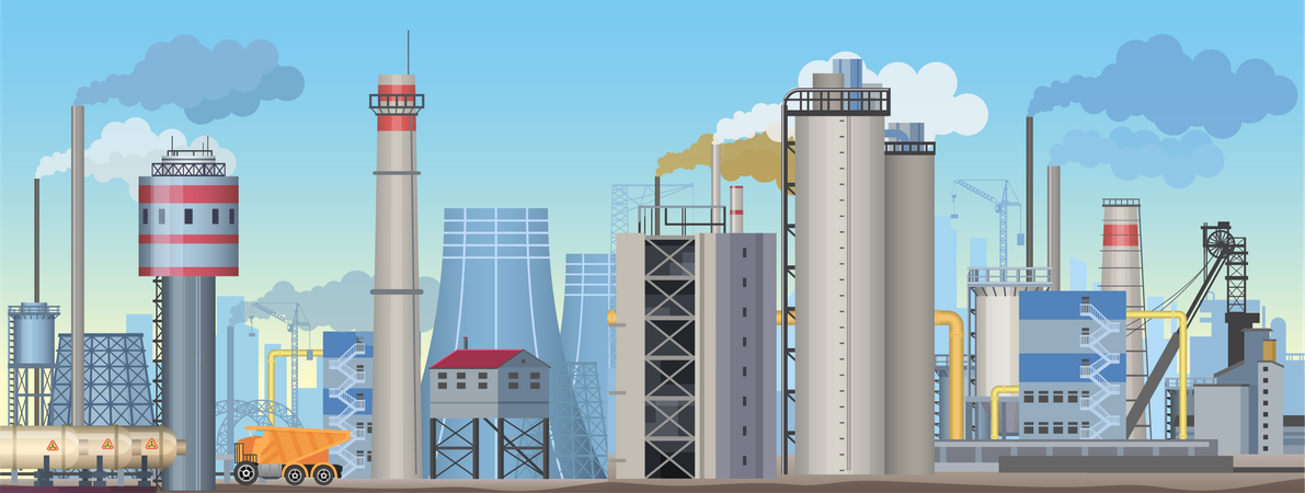 Factory Building  Illustration