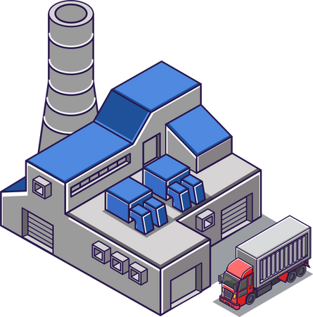 Factory building  Illustration