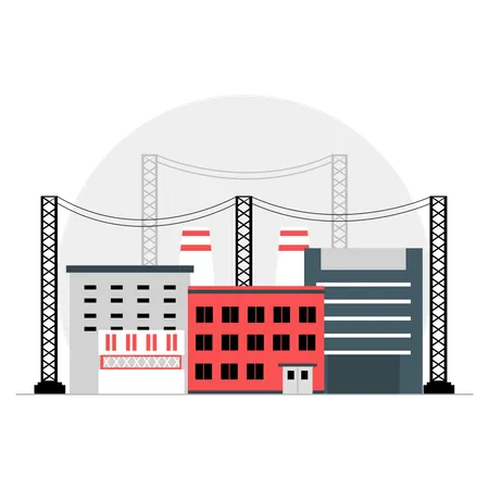 Factory building  Illustration