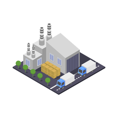 Factory Building  Illustration