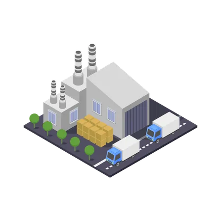 Factory Building  Illustration