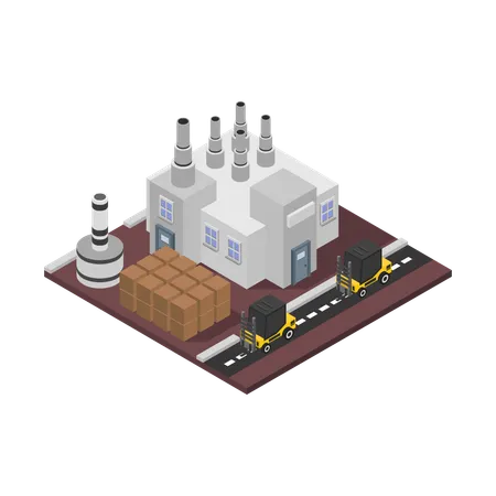 Factory Building  Illustration