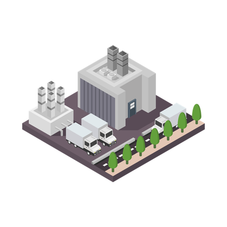 Factory Building  Illustration