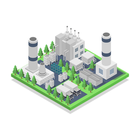 Factory building  Illustration