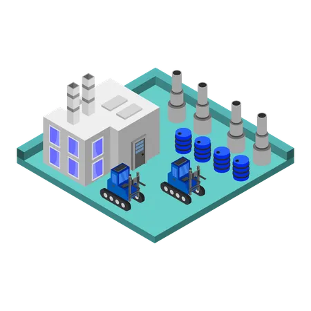 Factory Building  Illustration