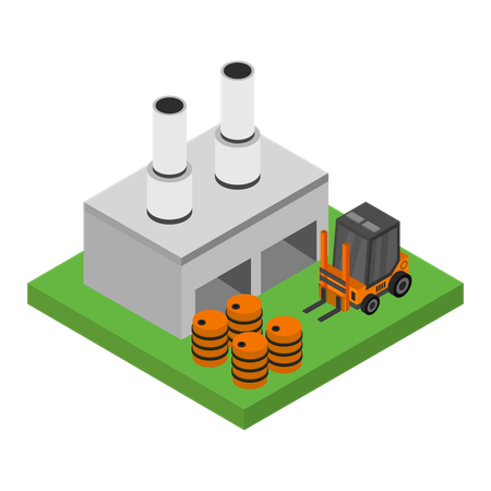 Factory Building  Illustration