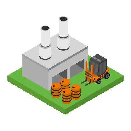 Factory Building  Illustration