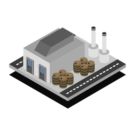 Factory Building  Illustration