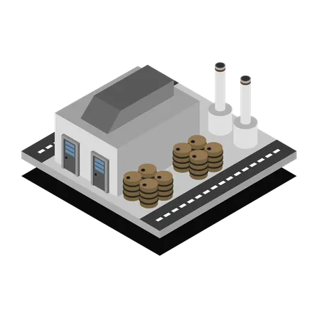 Factory Building  Illustration