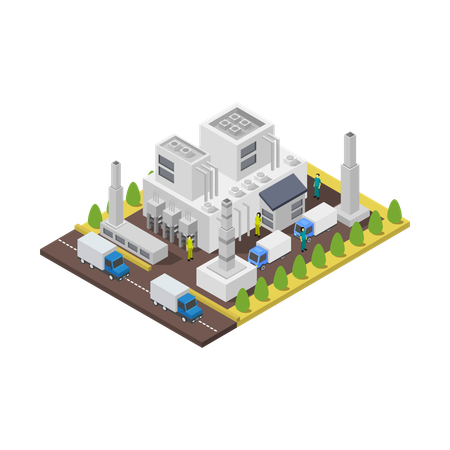 Factory Building  Illustration