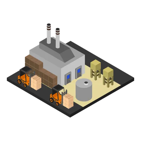 Factory Building  Illustration