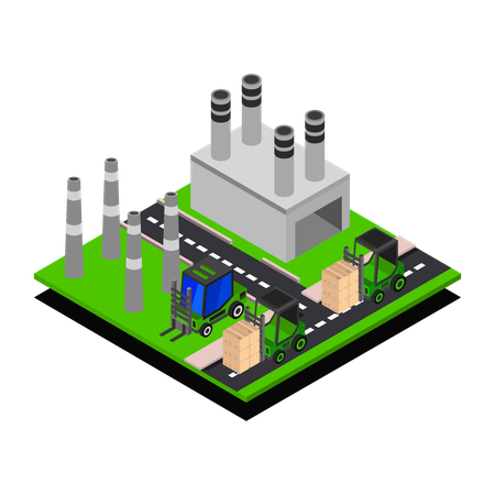 Factory Building  Illustration
