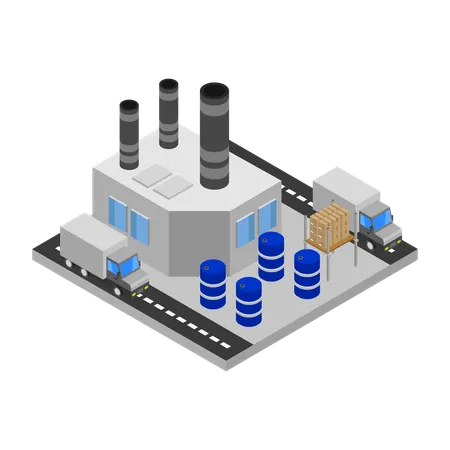 Factory Building  Illustration