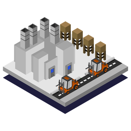 Factory Building  Illustration