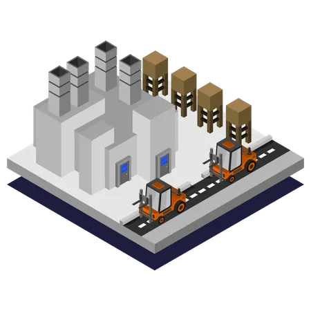 Factory Building  Illustration