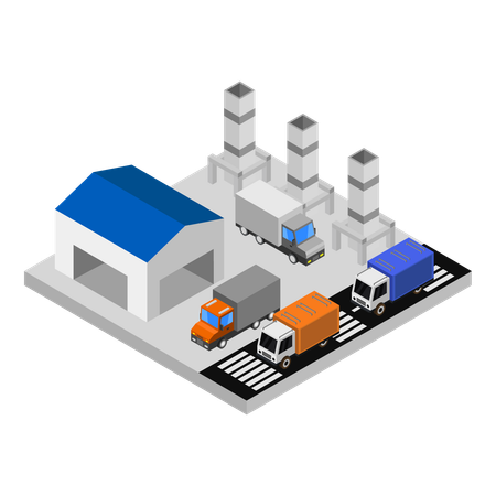 Factory Building  Illustration