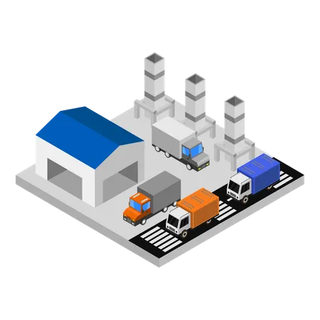 Factory Building  Illustration