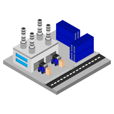 Factory Building  Illustration